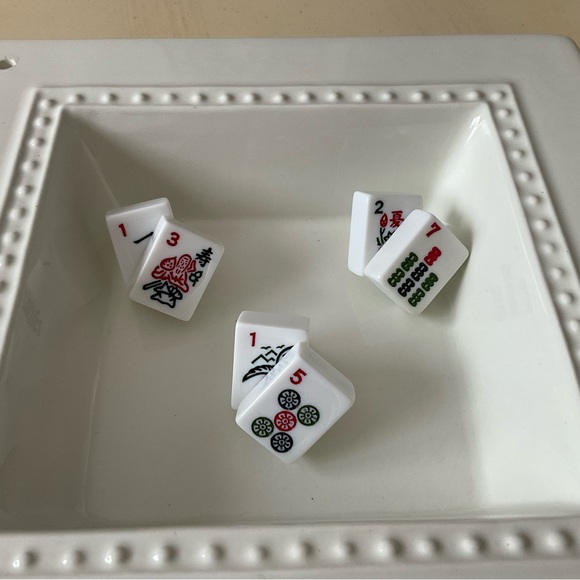 Stacked Mah Jongg Tiles Platter Decoration- Your Choice 🐉 - Picture 2 of 8